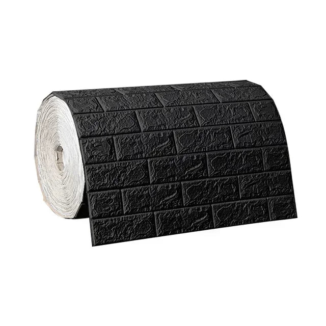 3D Self-Adhesive Foam Brick Wallpaper Roll | 27.6" Wide