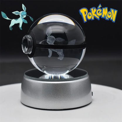 Pokémon 3D Crystal Ball Figure with LED Light Base