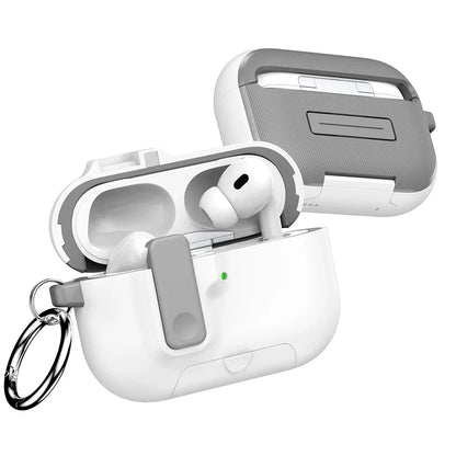 AirPods Case with Auto Lock, Kickstand & Keychain Ring – Protective Cover