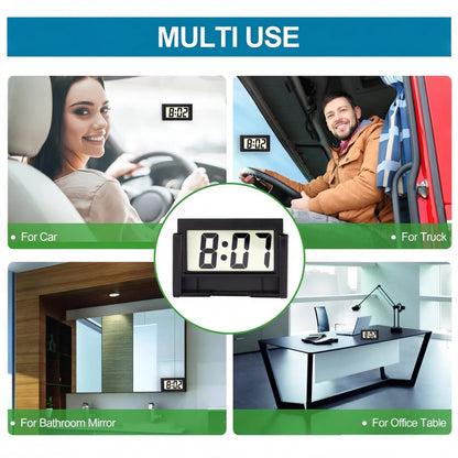 Mini LCD Digital Desk Clock – Portable Date & Time Display