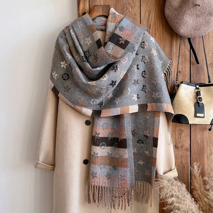 Cashmere Pashmina Shawl Scarf – Women's Winter Blanket Wrap