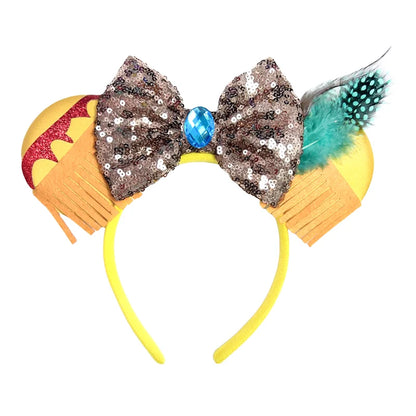Disney Mouse Ear Headband Sequin Bow for Girls Adults Halloween Party