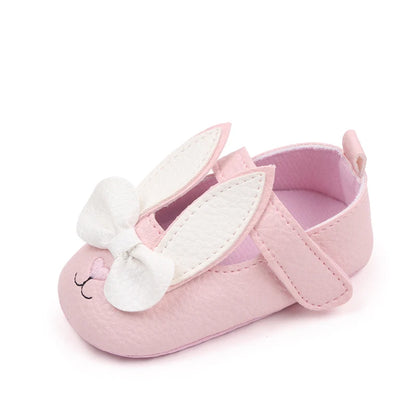 Baby Girl Bunny Ear Mary Jane Shoes – Soft Sole First Walker