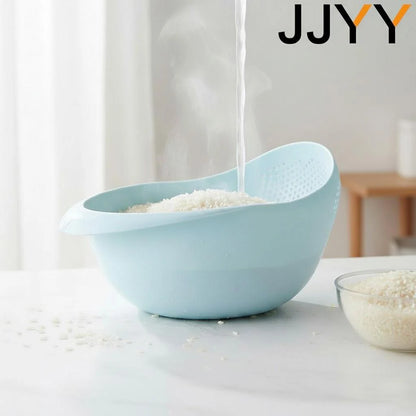 Rice Washing Basket – Plastic Strainer Bowl with Handle