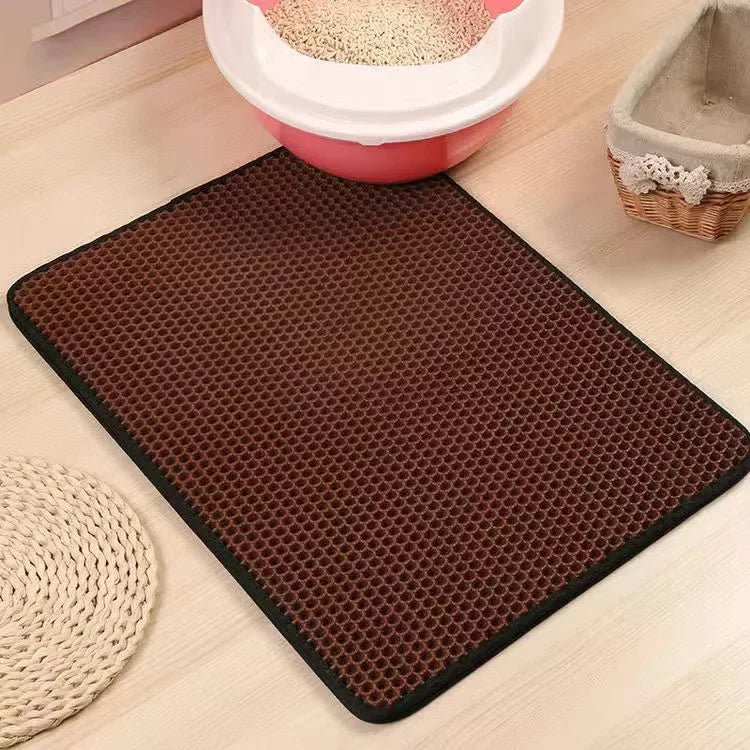Cat Litter Mat – Double Layer Waterproof Non-Slip