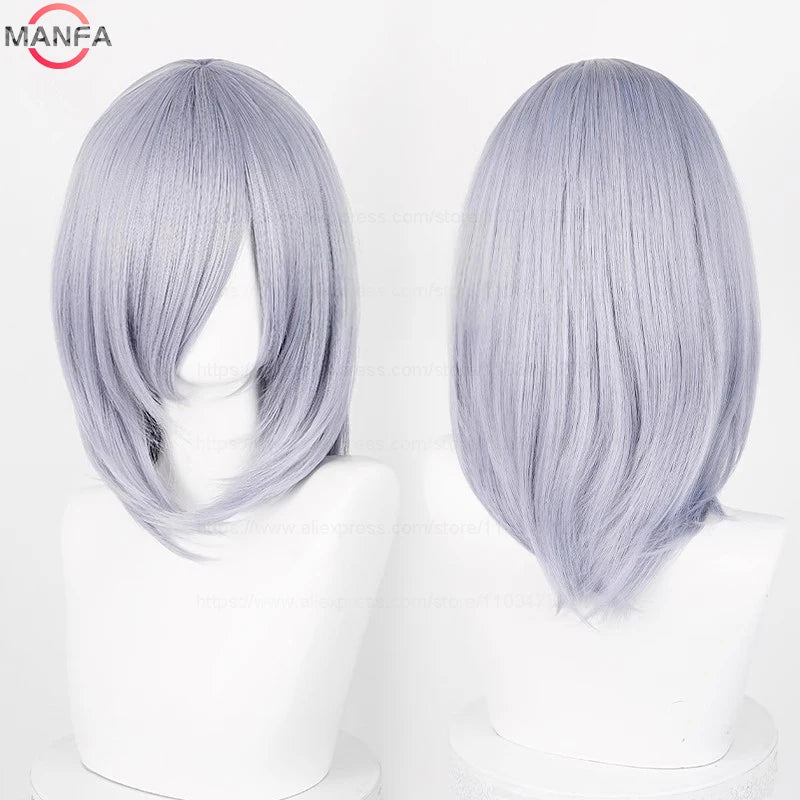 Anime Cosplay Bob Wig with Bangs – 40cm Heat Resistant, 54 Colors