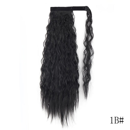 Wrap Around Ponytail Extension Synthetic Straight Hair 22-34 Inch