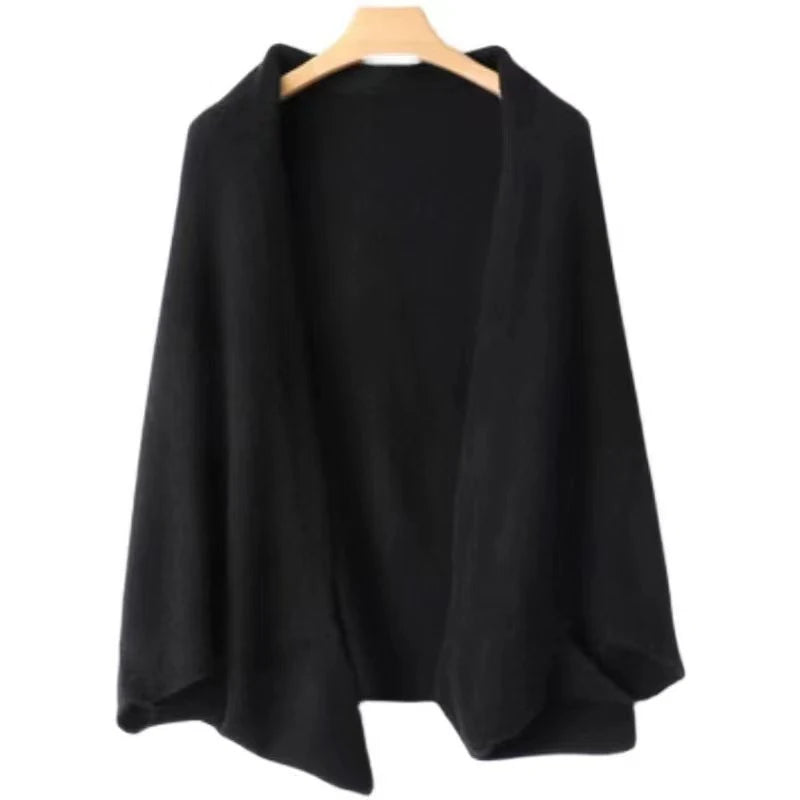 100% Wool Women’s Knitted Shawl Scarf Cardigan Wrap