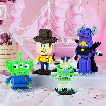 Mini Building Block Cartoon Figure – Desktop Ornament & Room Decor