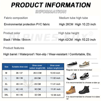 Waterproof Motorcycle Rain Boot Covers – Non-Slip Reflective Shoe Covers