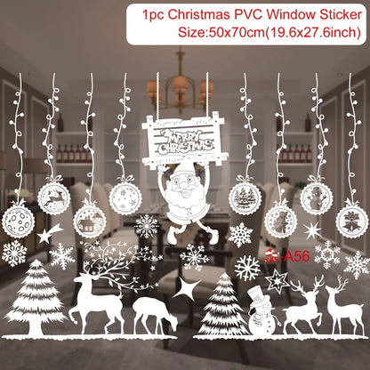 Christmas Wall & Window Sticker – PVC Holiday Decal for Home & Kids Room