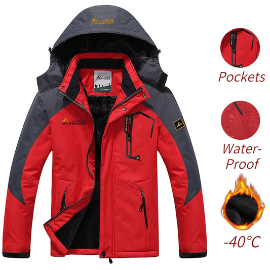 Men's Winter Parka – Thick Hooded Fur-Lined Military Anorak Coat