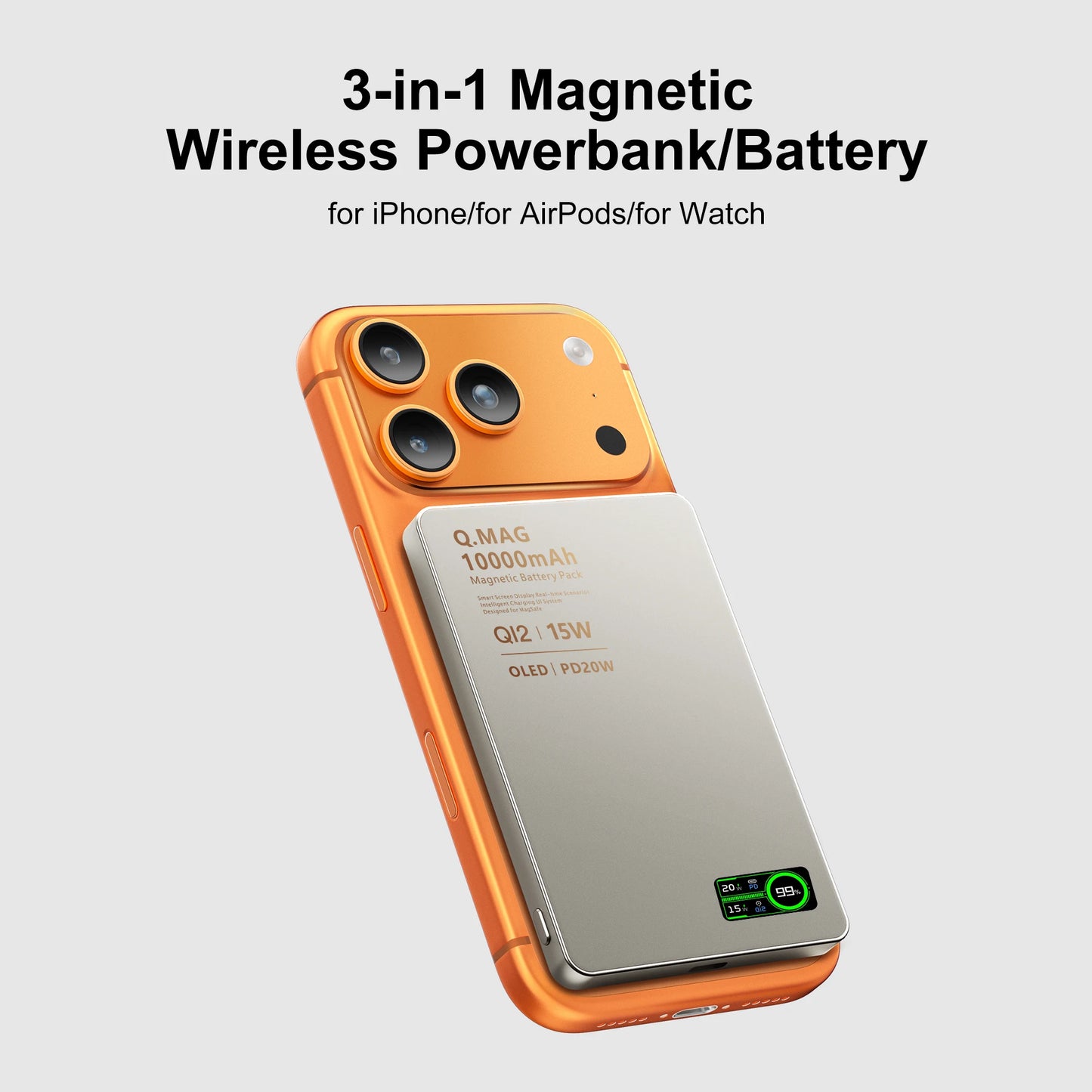 3-in-1 Magnetic Power Bank with Wireless Charging | 5000mAh & 10000mAh