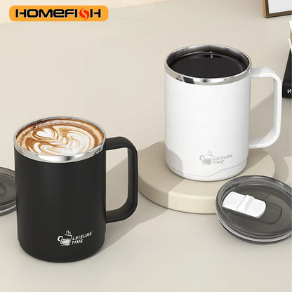Insulated Coffee Mug with Handle – 500ml Stainless Steel Travel Cup