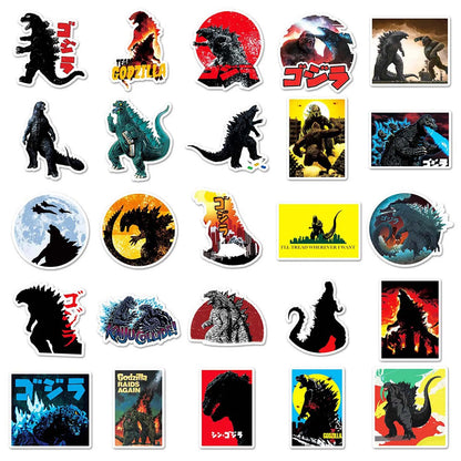 Godzilla Sticker Pack – 50 Unique Waterproof Anime Stickers
