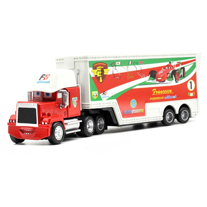 Disney Pixar Cars Lightning McQueen Dinoco Mack Truck Toy Set