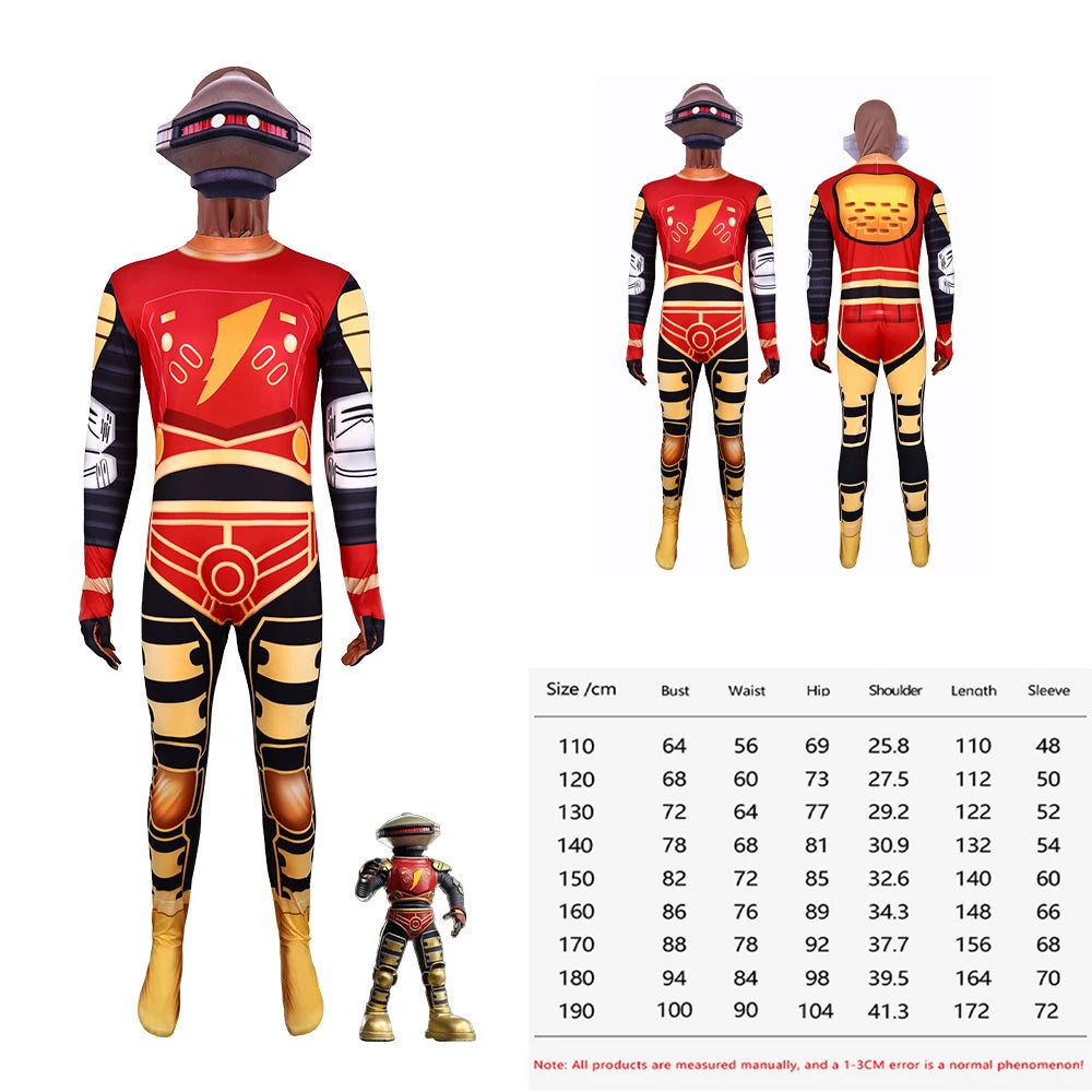 Power Rangers Cosplay Costume – Kids Superhero Bodysuit Sizes 110–190