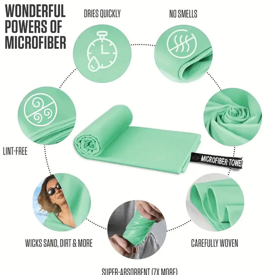 Outdoor Sports Microfiber Towel – Quick-Dry & Super Absorbent