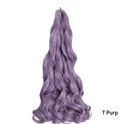 French Curl Braiding Hair 24 Inch – Pre-Stretched Synthetic Spiral Braids for Women