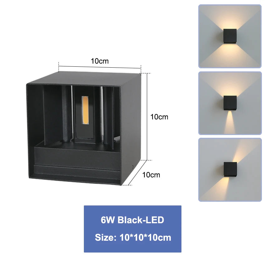 LED Outdoor Wall Light – Waterproof Aluminum Up Down Sconce
