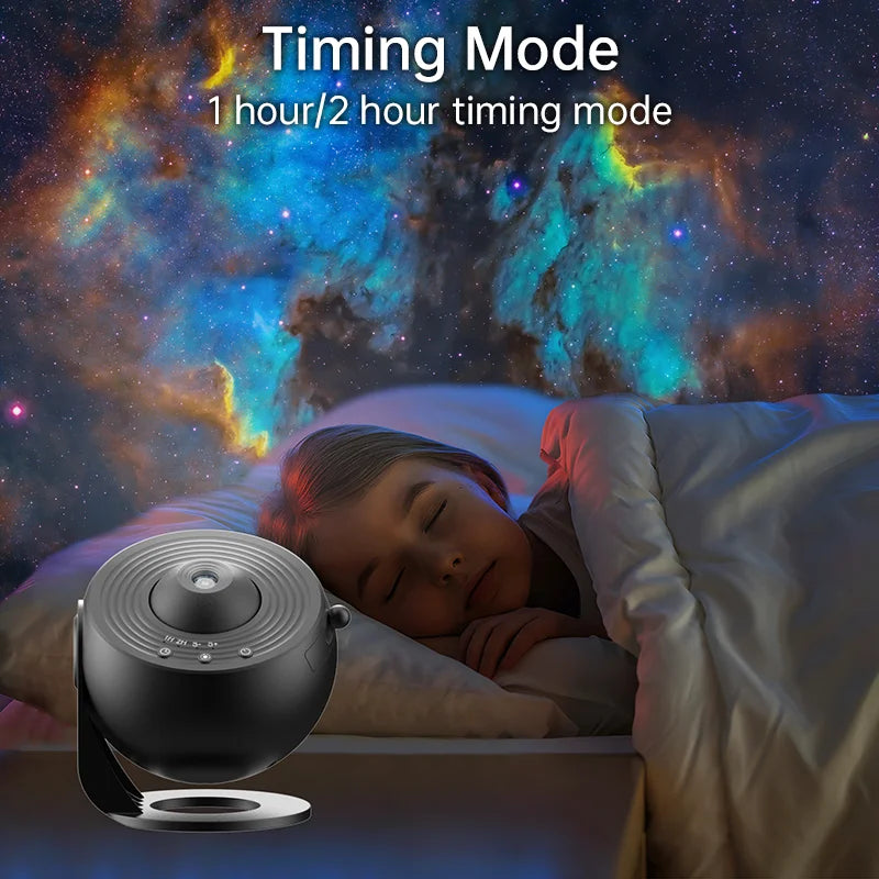Galaxy Projector Night Light with 13 Film Discs – Rotating Planetarium Lamp