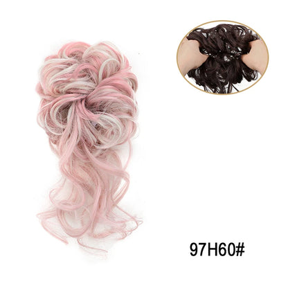 Messy Bun Hairpiece Scrunchie – Synthetic Chignon Hair Extension