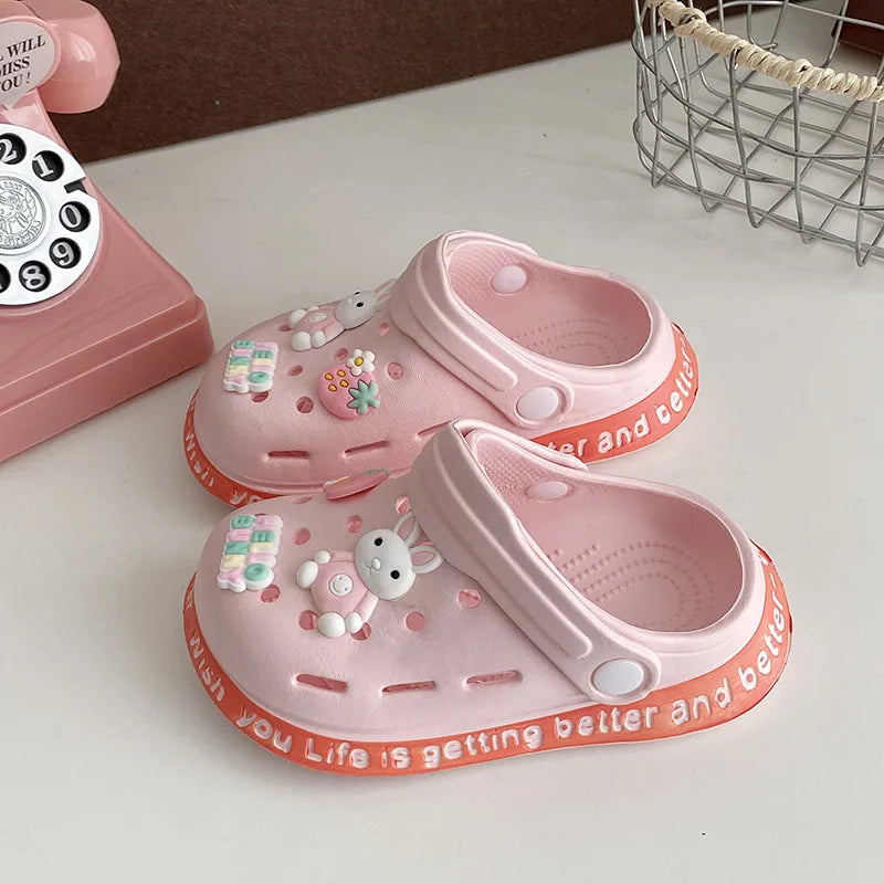 Kids Cartoon Clog Sandals – Soft Sole Non-Slip Summer Shoes