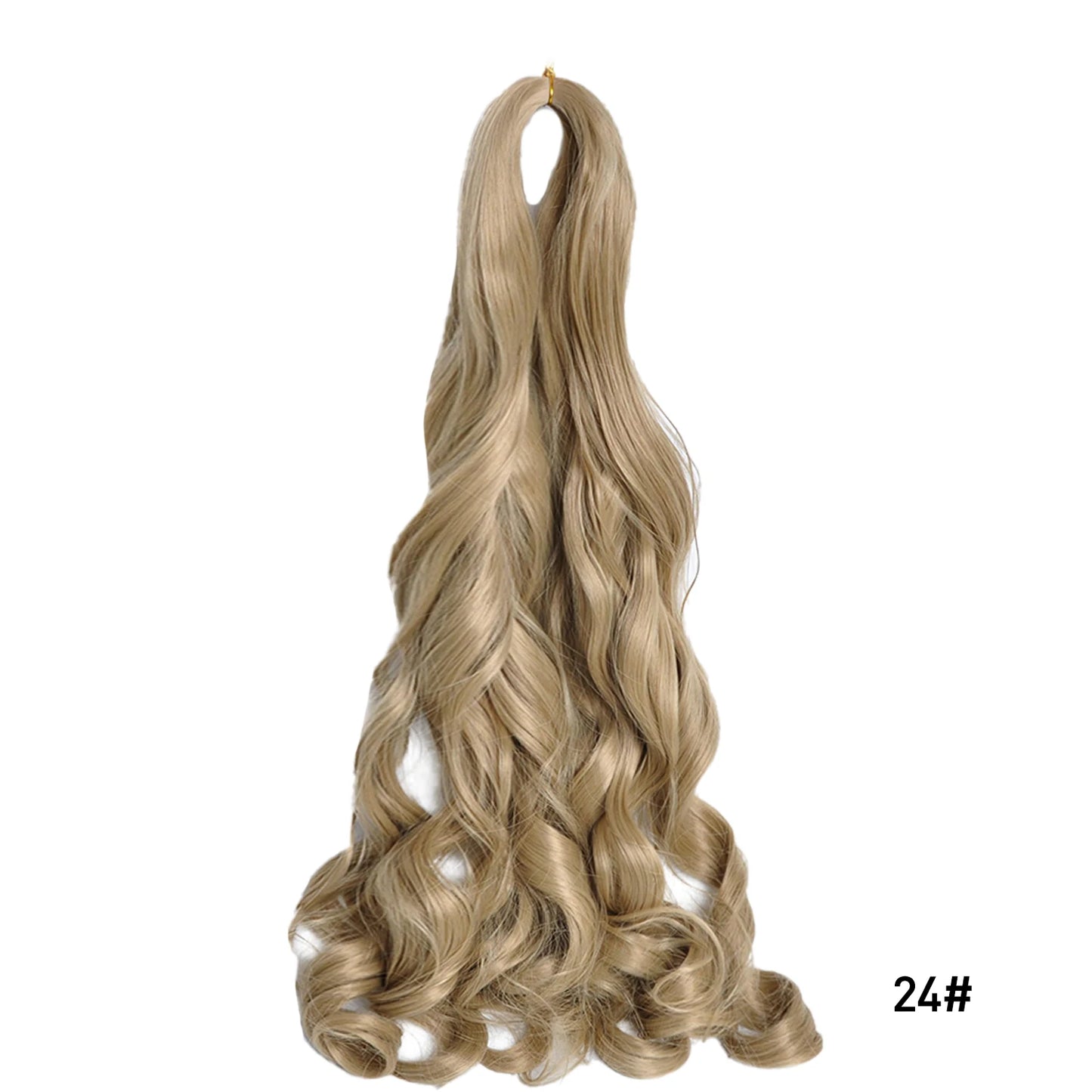 French Curl Braiding Hair 24 Inch – Pre-Stretched Synthetic Spiral Braids for Women
