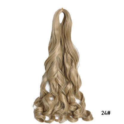 French Curl Braiding Hair 24 Inch – Pre-Stretched Synthetic Spiral Braids for Women