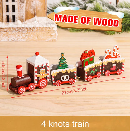 Christmas Wooden Train Decoration – Festive Holiday Ornament