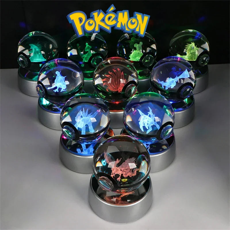 Pokémon 3D Crystal Ball Figure with LED Light Base