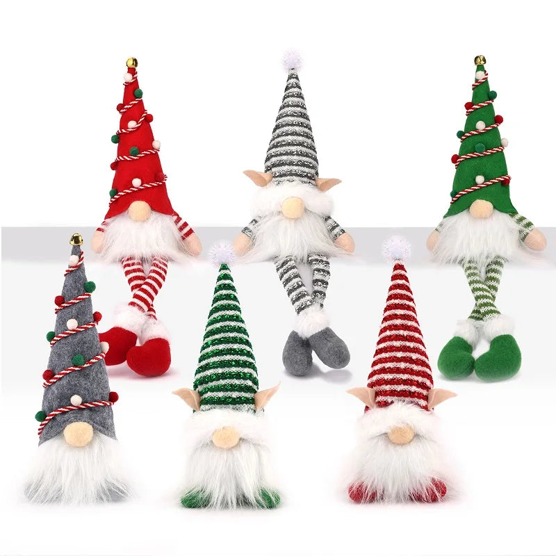 Light-Up Christmas Gnome Doll – Long-Leg Faceless Plush Holiday Decoration