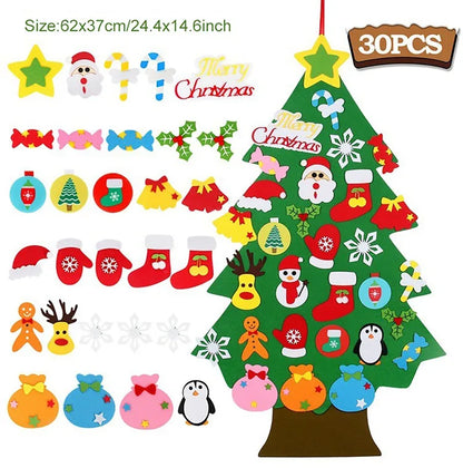 DIY Felt Christmas Tree Kit – 23-Piece Kids Holiday Decoration
