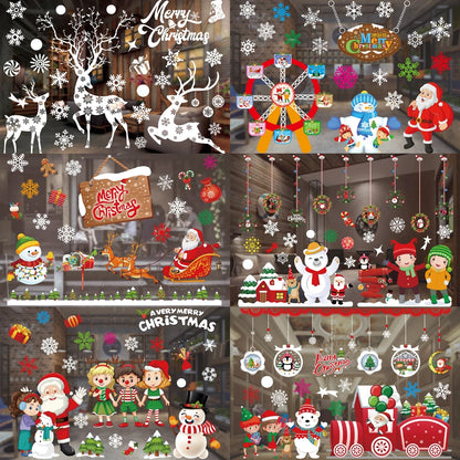 Christmas Window Stickers – PVC Removable Holiday Wall & Glass Decals