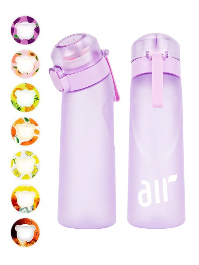 Portable Air Water Bottle with Straw and Flavor Pod