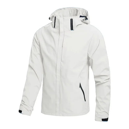 Men's Waterproof Hooded Rain Jacket – Lightweight Outdoor Windproof Raincoat