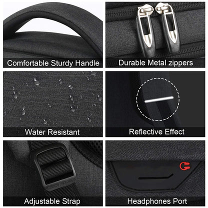 Large Capacity Travel Laptop Backpack with USB Charging Port