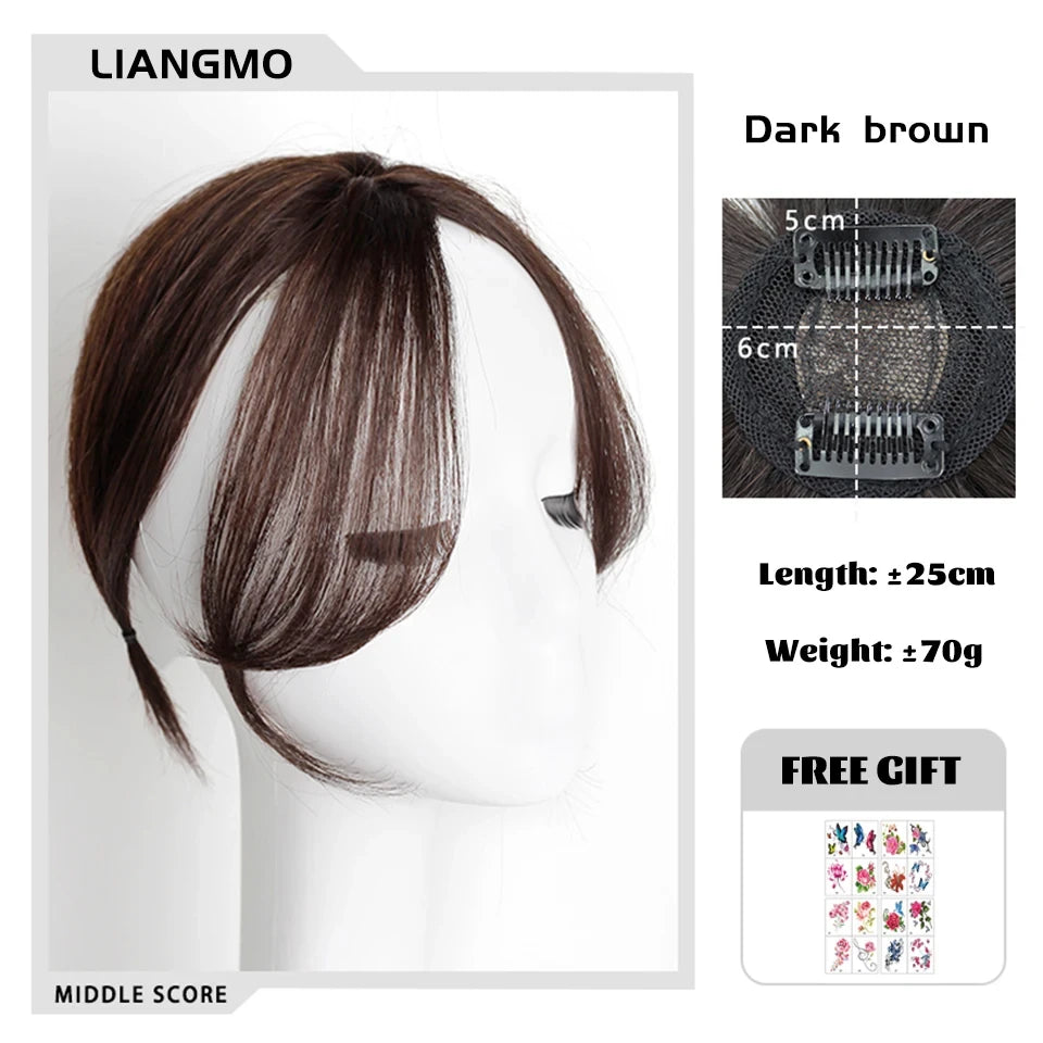Clip-In Hair Topper with Bangs – Invisible Seamless Crown Coverage