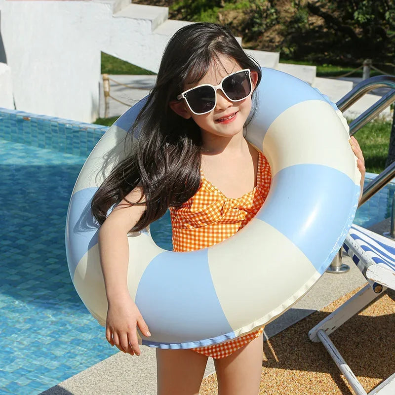 Inflatable Swim Ring Pool Float for Kids & Teens Donut Swimming Tube