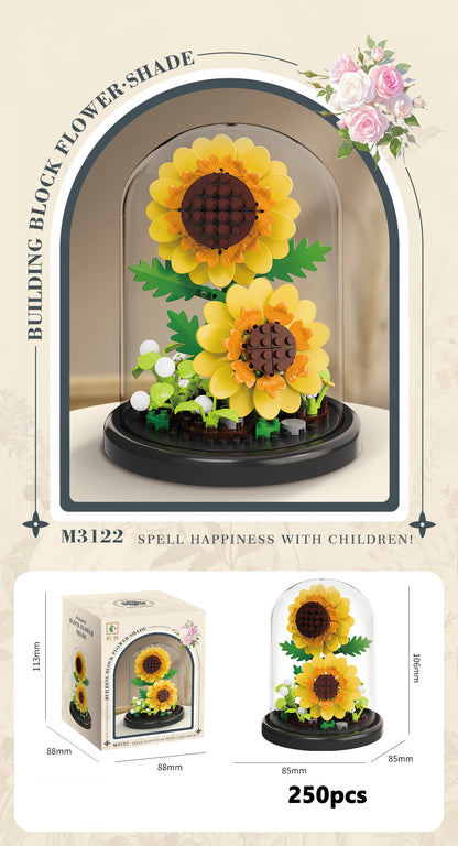 Flower Bouquet Micro Building Blocks – Bonsai Home Decor Puzzle