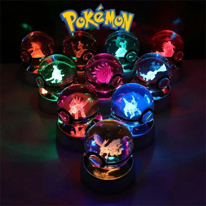Pokémon 3D Crystal Ball Figure with LED Light Base