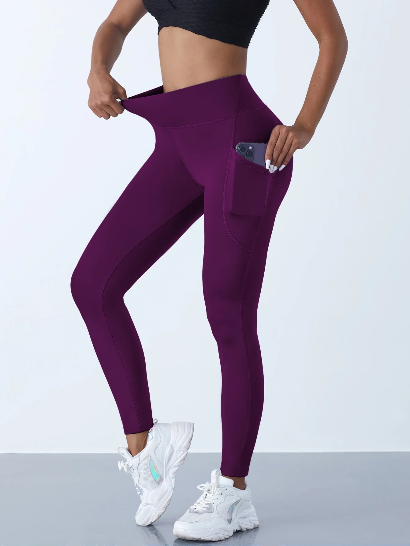 Women's High Waist Leggings with Pockets – Push Up Yoga Pants