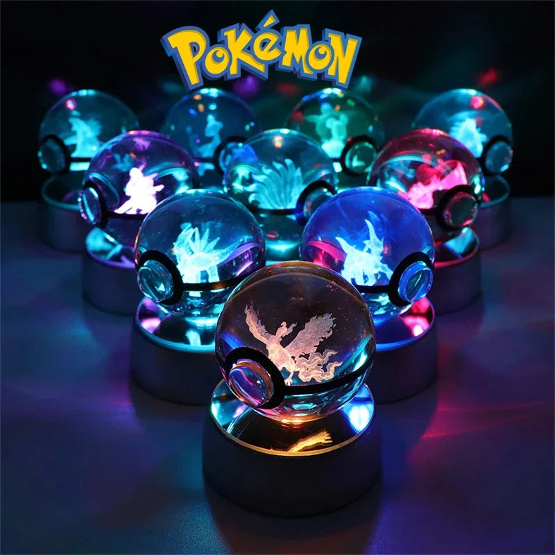 Pokémon 3D Crystal Ball Figure with LED Light Base