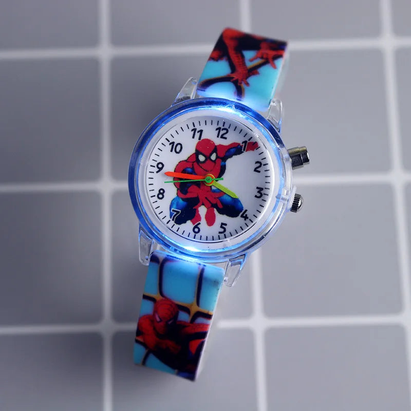 Kids Frozen Elsa & Anna Light-Up Watch Girls Silicone Strap