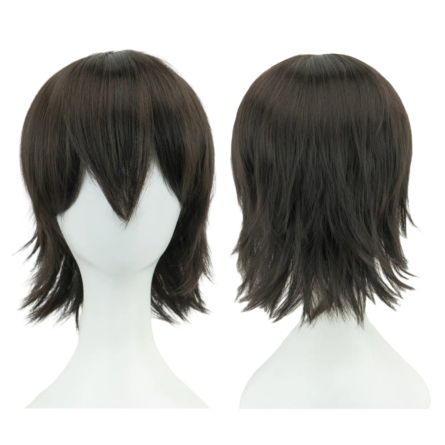 Synthetic Bob Wig 12 Inch – Cosplay & Party Short Hair with Bangs
