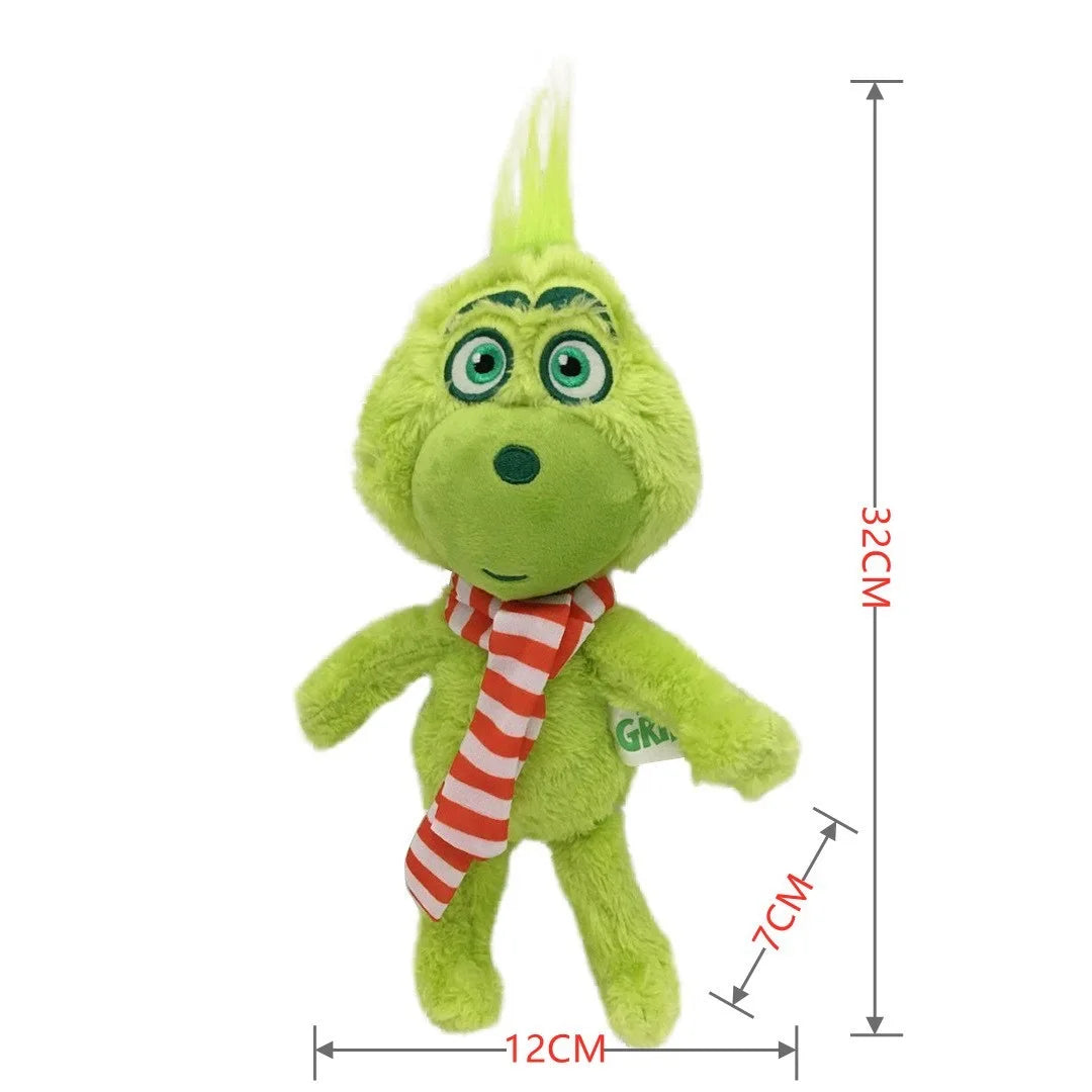 Grinch Plush Doll Christmas Stuffed Toy – 32cm Kawaii Gift