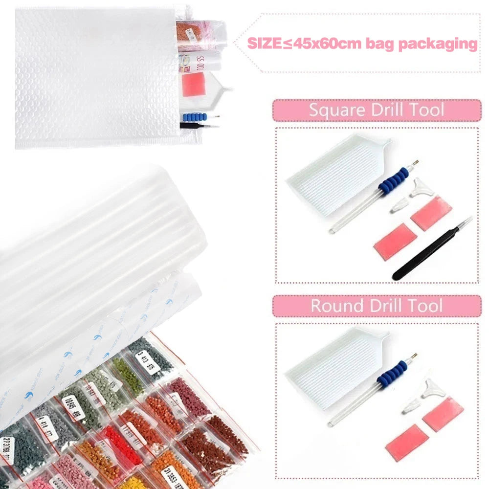 Custom Photo Diamond Painting Kit – Full Round & Square Drill