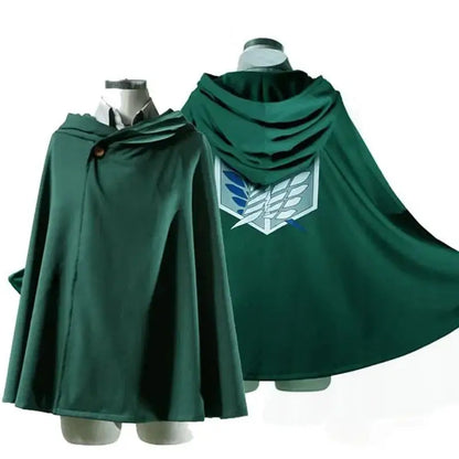 Attack on Titan Scouting Legion Cosplay Cloak Cape with Headband
