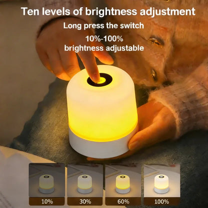 LED Night Light Dimmable Touch Lamp – Rechargeable Bedside