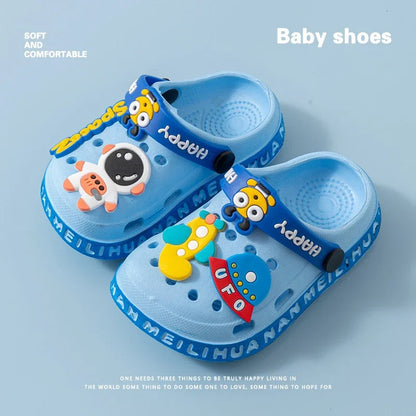 Kids Cartoon Closed-Toe Clog Sandals – Soft Anti-Slip Baby Shoes